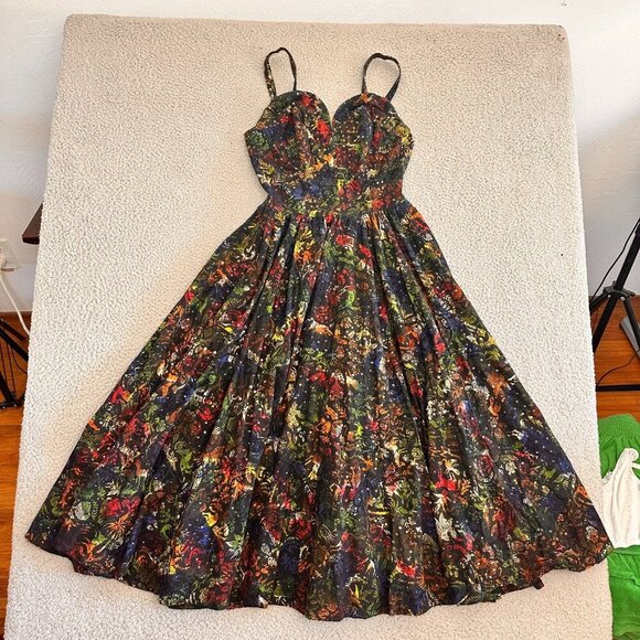 Vintage 50s Jorelle Model Dress Full Skirt Strapless Sequins - Picture 14 of 16